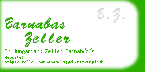 barnabas zeller business card